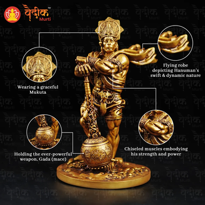 Bahubali HanumanJi Car Dashboard ( 7 Inch Polyresin Idol )