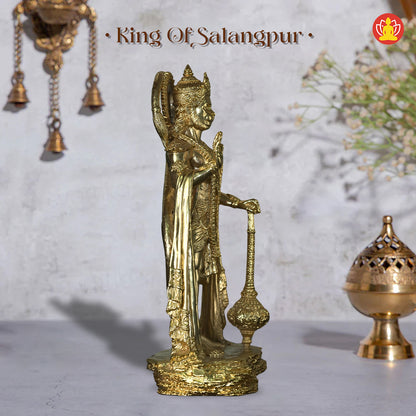 King of Salangpur - Hanumanji Idol (10-inch, Gold Polyresin)